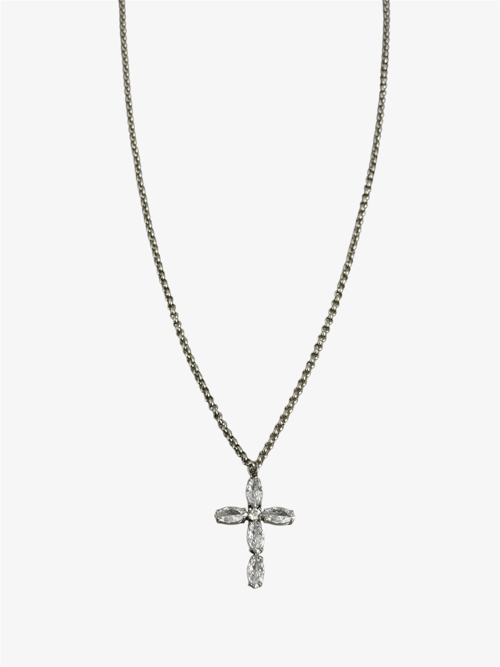 Collana CRYSTALS CROSS silver