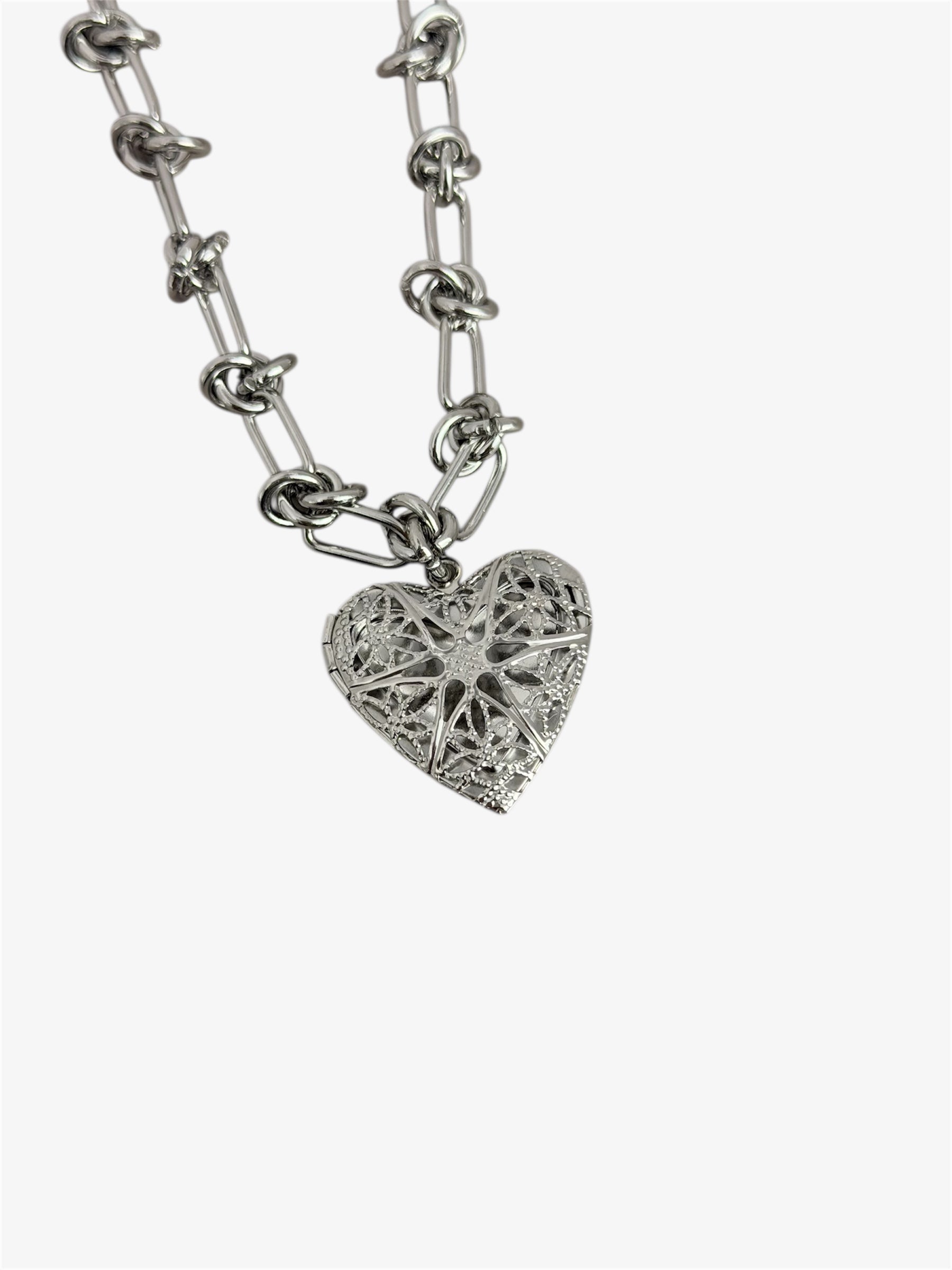 Collana Secret Heart con cuore apribile silver
