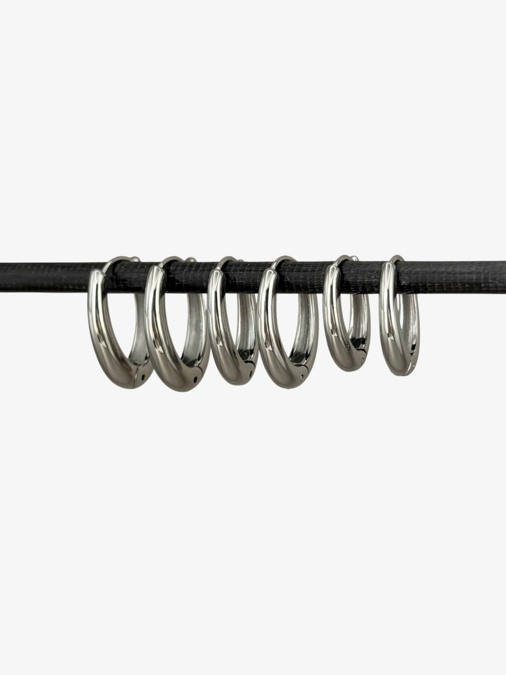 SET 6 Orecchini OVAL silver