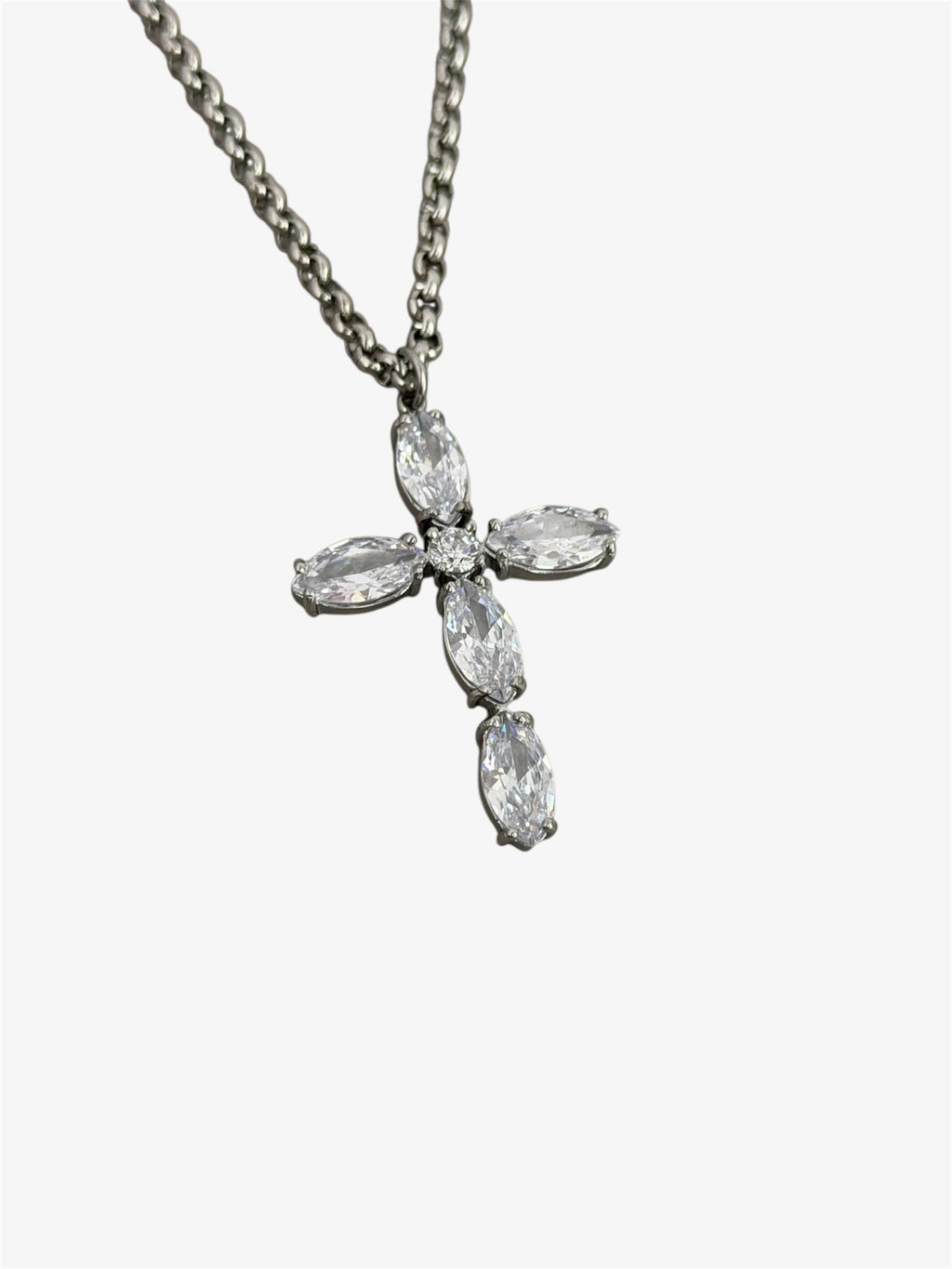 Collana CRYSTALS CROSS silver