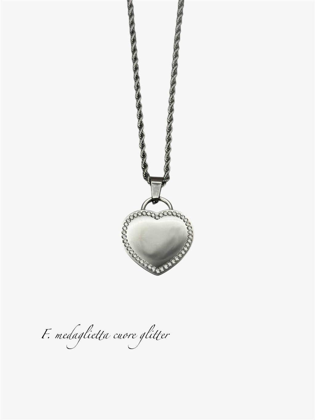 Collana con incisione silver
