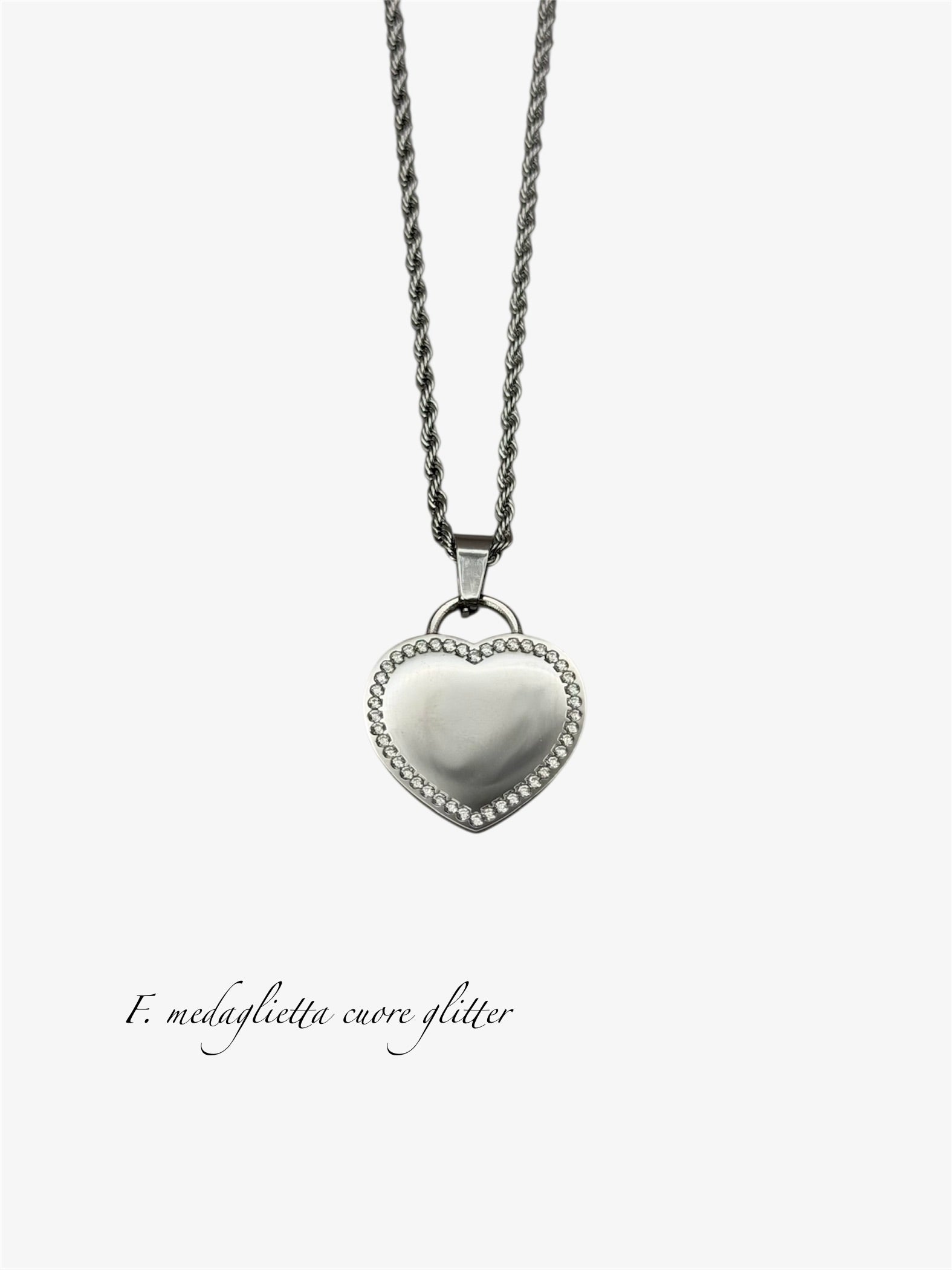 Collana con incisione silver